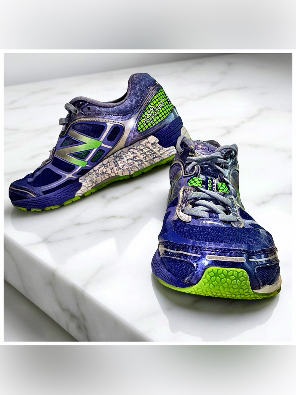 New Balance 860 Women's Stability Running Sneakers | Blue & Neon Green | 9.5